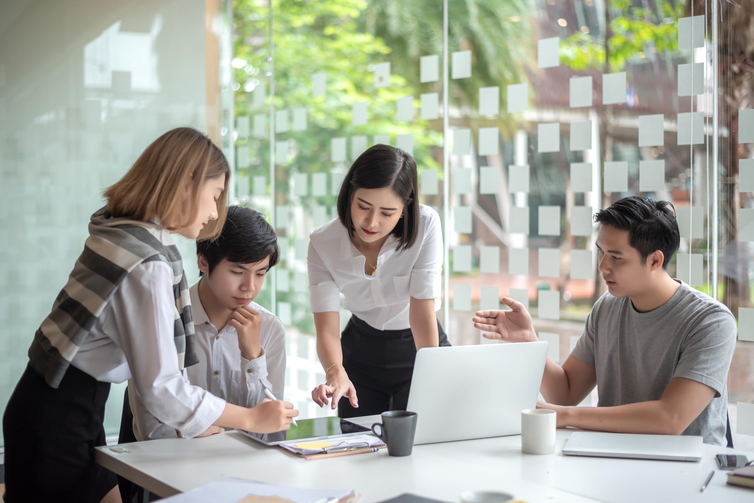 coporate people in a office
